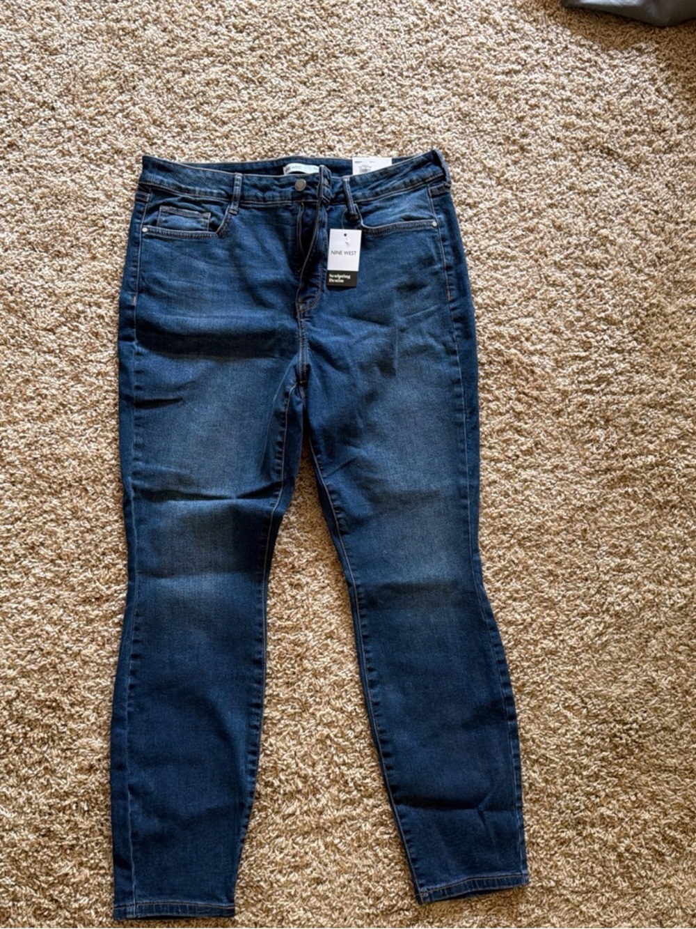 Nine West Dark Blue Skinny Stretch Jeans